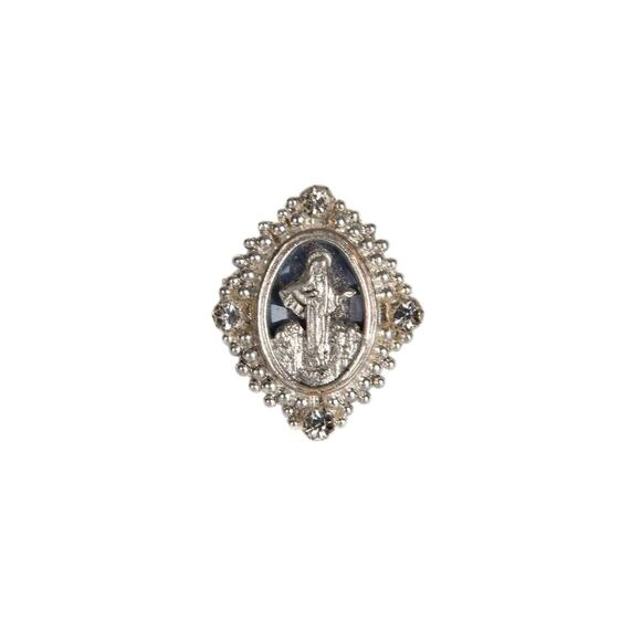 VIRGINS SAINTS & ANGELS VSA Petite Oval Cloister Fatima Ring in Silver 6 - Picture 1 of 6